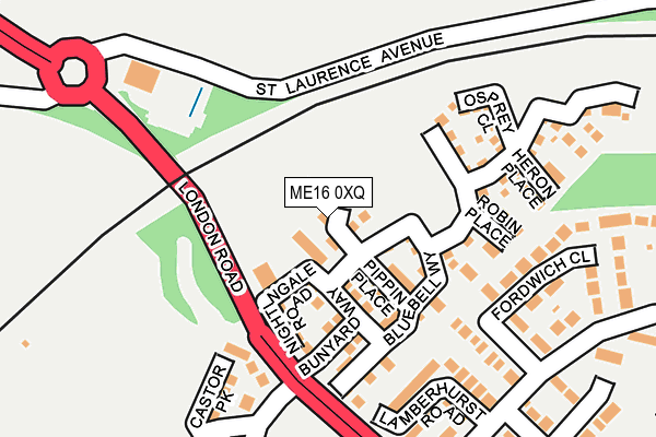 ME16 0XQ map - OS OpenMap – Local (Ordnance Survey) ME16 0XQ map - OS OpenMap – Local (Ordnance Survey)