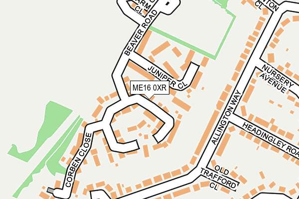 ME16 0XR map - OS OpenMap – Local (Ordnance Survey) ME16 0XR map - OS OpenMap – Local (Ordnance Survey)