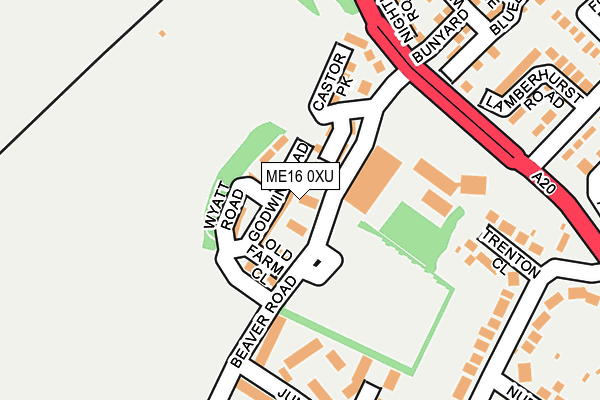 ME16 0XU map - OS OpenMap – Local (Ordnance Survey) ME16 0XU map - OS OpenMap – Local (Ordnance Survey)