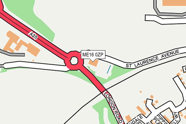 ME16 0ZP map - OS OpenMap – Local (Ordnance Survey)