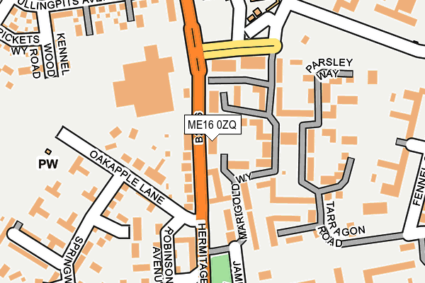 ME16 0ZQ map - OS OpenMap – Local (Ordnance Survey) ME16 0ZQ map - OS OpenMap – Local (Ordnance Survey)