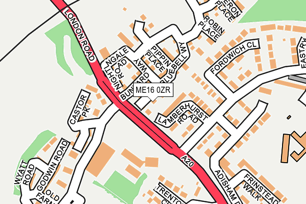 ME16 0ZR map - OS OpenMap – Local (Ordnance Survey) ME16 0ZR map - OS OpenMap – Local (Ordnance Survey)