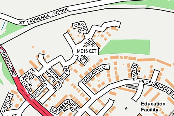 ME16 0ZT map - OS OpenMap – Local (Ordnance Survey) ME16 0ZT map - OS OpenMap – Local (Ordnance Survey)