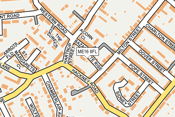 ME16 8FL map - OS OpenMap – Local (Ordnance Survey) ME16 8FL map - OS OpenMap – Local (Ordnance Survey)