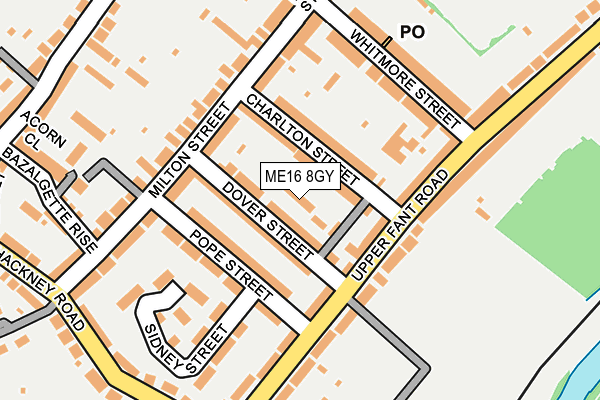 ME16 8GY map - OS OpenMap – Local (Ordnance Survey) ME16 8GY map - OS OpenMap – Local (Ordnance Survey)