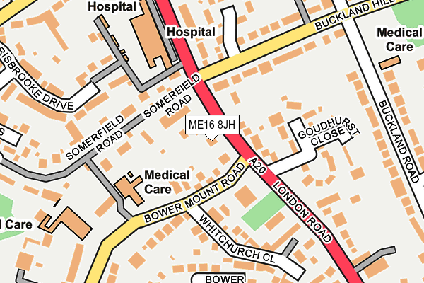 ME16 8JH map - OS OpenMap – Local (Ordnance Survey) ME16 8JH map - OS OpenMap – Local (Ordnance Survey)