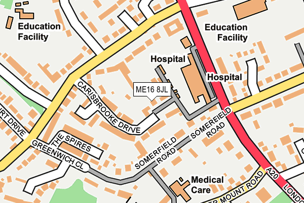 ME16 8JL map - OS OpenMap – Local (Ordnance Survey) ME16 8JL map - OS OpenMap – Local (Ordnance Survey)