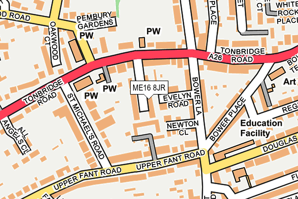 ME16 8JR map - OS OpenMap – Local (Ordnance Survey) ME16 8JR map - OS OpenMap – Local (Ordnance Survey)