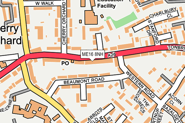 ME16 8NH map - OS OpenMap – Local (Ordnance Survey) ME16 8NH map - OS OpenMap – Local (Ordnance Survey)