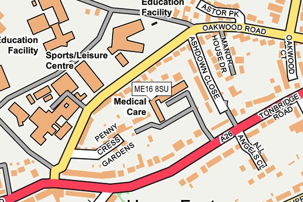 ME16 8SU map - OS OpenMap – Local (Ordnance Survey) ME16 8SU map - OS OpenMap – Local (Ordnance Survey)