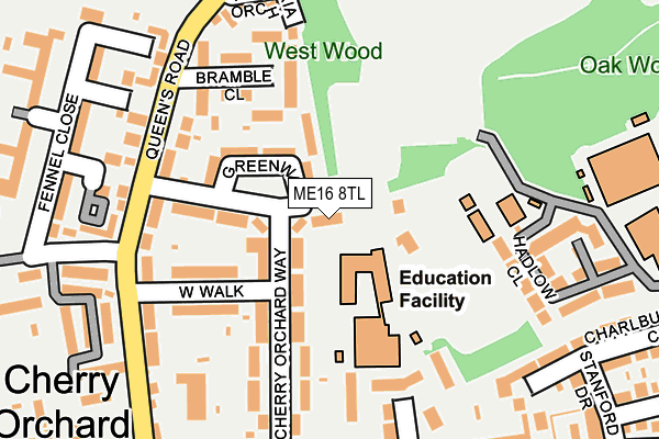 ME16 8TL map - OS OpenMap – Local (Ordnance Survey) ME16 8TL map - OS OpenMap – Local (Ordnance Survey)