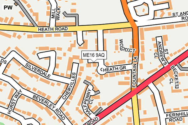 ME16 9AQ map - OS OpenMap – Local (Ordnance Survey) ME16 9AQ map - OS OpenMap – Local (Ordnance Survey)