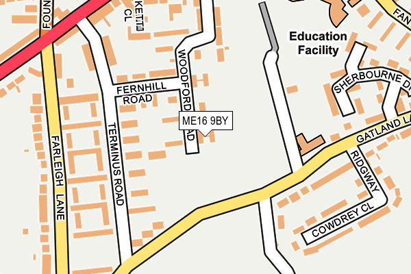 ME16 9BY map - OS OpenMap – Local (Ordnance Survey) ME16 9BY map - OS OpenMap – Local (Ordnance Survey)