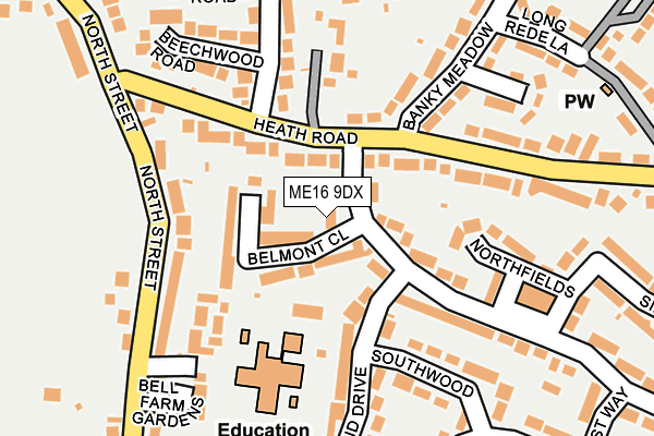 ME16 9DX map - OS OpenMap – Local (Ordnance Survey) ME16 9DX map - OS OpenMap – Local (Ordnance Survey)