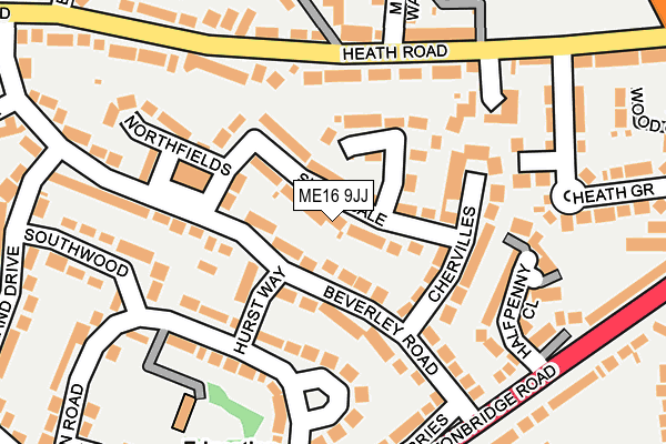 ME16 9JJ map - OS OpenMap – Local (Ordnance Survey) ME16 9JJ map - OS OpenMap – Local (Ordnance Survey)