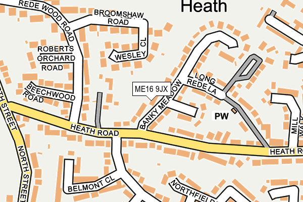 ME16 9JX map - OS OpenMap – Local (Ordnance Survey) ME16 9JX map - OS OpenMap – Local (Ordnance Survey)