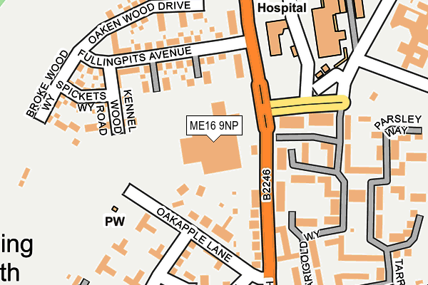 ME16 9NP map - OS OpenMap – Local (Ordnance Survey) ME16 9NP map - OS OpenMap – Local (Ordnance Survey)