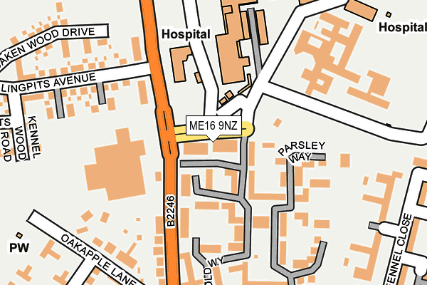 ME16 9NZ map - OS OpenMap – Local (Ordnance Survey) ME16 9NZ map - OS OpenMap – Local (Ordnance Survey)