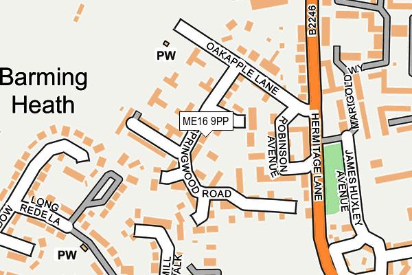 ME16 9PP map - OS OpenMap – Local (Ordnance Survey)
