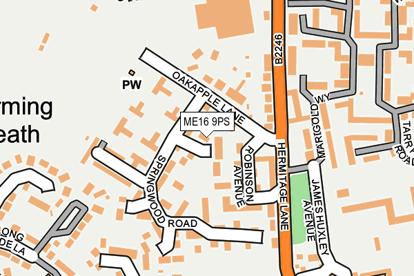 ME16 9PS map - OS OpenMap – Local (Ordnance Survey) ME16 9PS map - OS OpenMap – Local (Ordnance Survey)