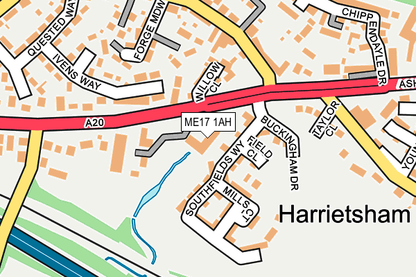 ME17 1AH map - OS OpenMap – Local (Ordnance Survey) ME17 1AH map - OS OpenMap – Local (Ordnance Survey)