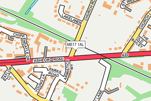 ME17 1AL map - OS OpenMap – Local (Ordnance Survey) ME17 1AL map - OS OpenMap – Local (Ordnance Survey)
