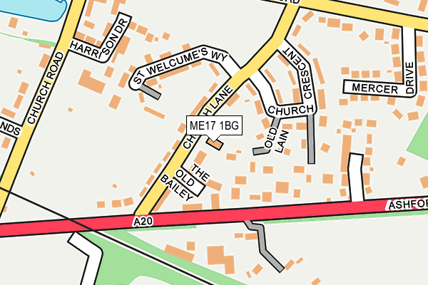 ME17 1BG map - OS OpenMap – Local (Ordnance Survey) ME17 1BG map - OS OpenMap – Local (Ordnance Survey)