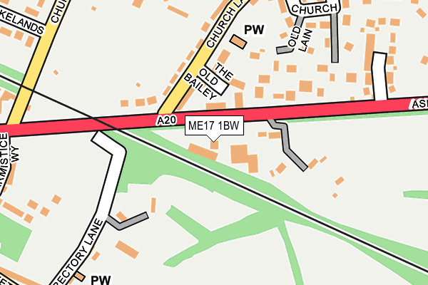 ME17 1BW map - OS OpenMap – Local (Ordnance Survey) ME17 1BW map - OS OpenMap – Local (Ordnance Survey)