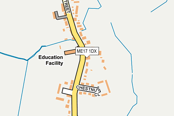ME17 1DX map - OS OpenMap – Local (Ordnance Survey) ME17 1DX map - OS OpenMap – Local (Ordnance Survey)