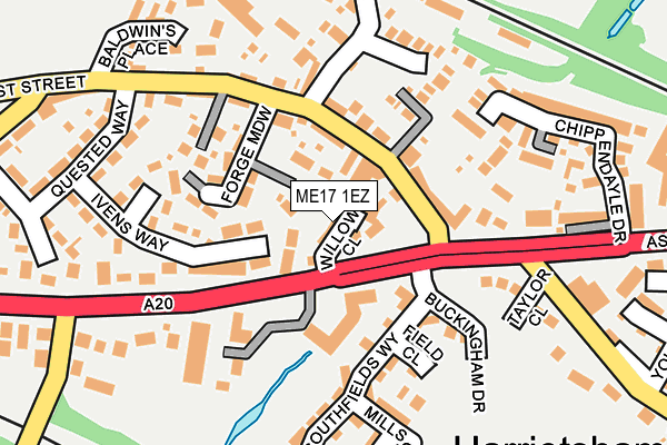 ME17 1EZ map - OS OpenMap – Local (Ordnance Survey) ME17 1EZ map - OS OpenMap – Local (Ordnance Survey)