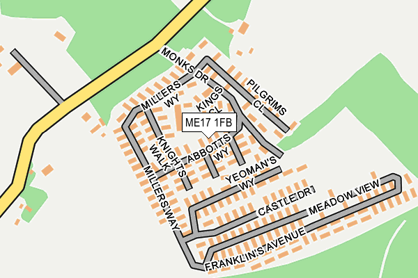 ME17 1FB map - OS OpenMap – Local (Ordnance Survey) ME17 1FB map - OS OpenMap – Local (Ordnance Survey)