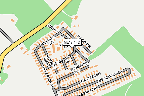 ME17 1FD map - OS OpenMap – Local (Ordnance Survey) ME17 1FD map - OS OpenMap – Local (Ordnance Survey)