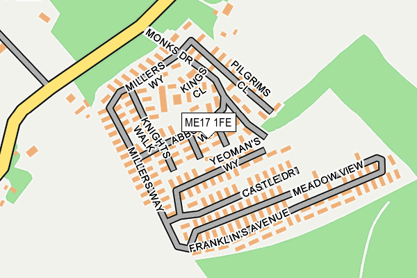 ME17 1FE map - OS OpenMap – Local (Ordnance Survey) ME17 1FE map - OS OpenMap – Local (Ordnance Survey)