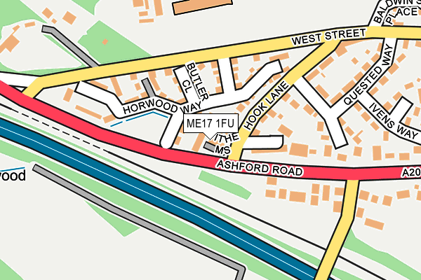ME17 1FU map - OS OpenMap – Local (Ordnance Survey) ME17 1FU map - OS OpenMap – Local (Ordnance Survey)