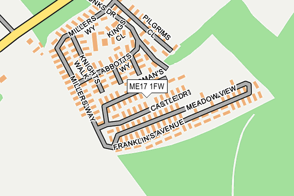 ME17 1FW map - OS OpenMap – Local (Ordnance Survey) ME17 1FW map - OS OpenMap – Local (Ordnance Survey)