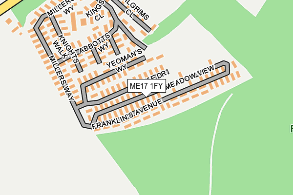 ME17 1FY map - OS OpenMap – Local (Ordnance Survey) ME17 1FY map - OS OpenMap – Local (Ordnance Survey)