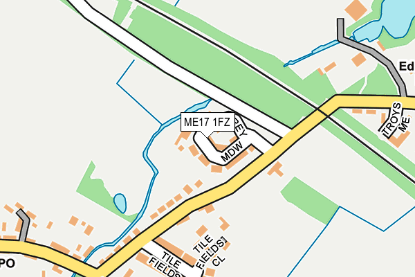 ME17 1FZ map - OS OpenMap – Local (Ordnance Survey) ME17 1FZ map - OS OpenMap – Local (Ordnance Survey)