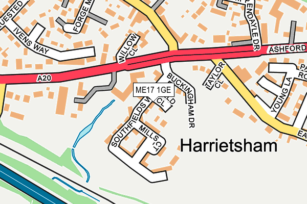 ME17 1GE map - OS OpenMap – Local (Ordnance Survey) ME17 1GE map - OS OpenMap – Local (Ordnance Survey)