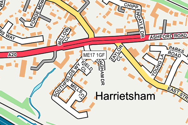 ME17 1GF map - OS OpenMap – Local (Ordnance Survey) ME17 1GF map - OS OpenMap – Local (Ordnance Survey)