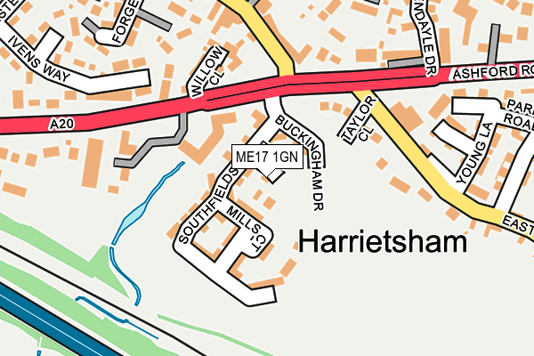 ME17 1GN map - OS OpenMap – Local (Ordnance Survey) ME17 1GN map - OS OpenMap – Local (Ordnance Survey)