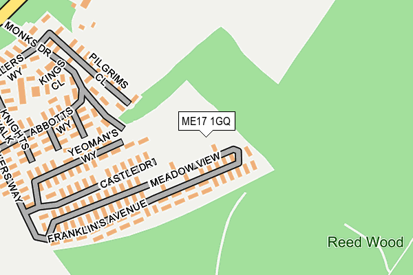 ME17 1GQ map - OS OpenMap – Local (Ordnance Survey) ME17 1GQ map - OS OpenMap – Local (Ordnance Survey)