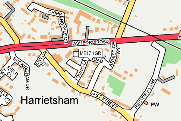 ME17 1GR map - OS OpenMap – Local (Ordnance Survey) ME17 1GR map - OS OpenMap – Local (Ordnance Survey)