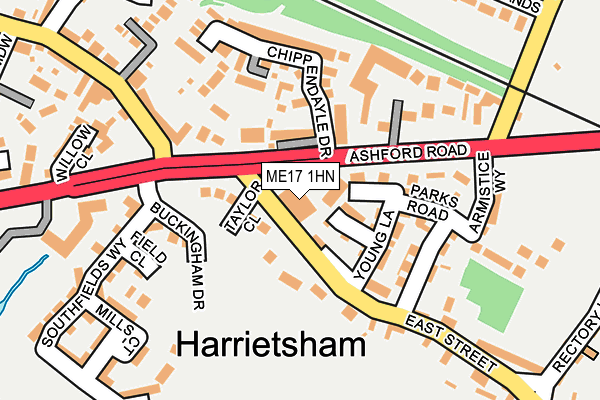 ME17 1HN map - OS OpenMap – Local (Ordnance Survey) ME17 1HN map - OS OpenMap – Local (Ordnance Survey)