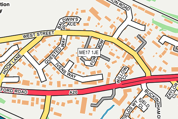 ME17 1JE map - OS OpenMap – Local (Ordnance Survey) ME17 1JE map - OS OpenMap – Local (Ordnance Survey)