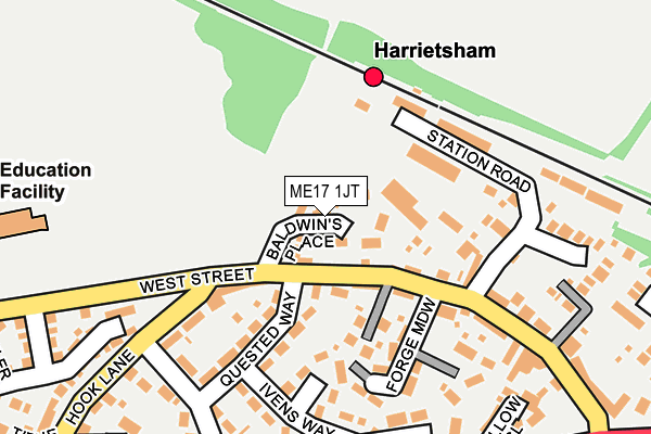 ME17 1JT map - OS OpenMap – Local (Ordnance Survey)