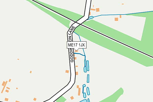 ME17 1JX map - OS OpenMap – Local (Ordnance Survey) ME17 1JX map - OS OpenMap – Local (Ordnance Survey)