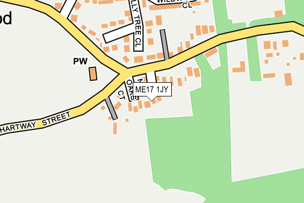 ME17 1JY map - OS OpenMap – Local (Ordnance Survey) ME17 1JY map - OS OpenMap – Local (Ordnance Survey)