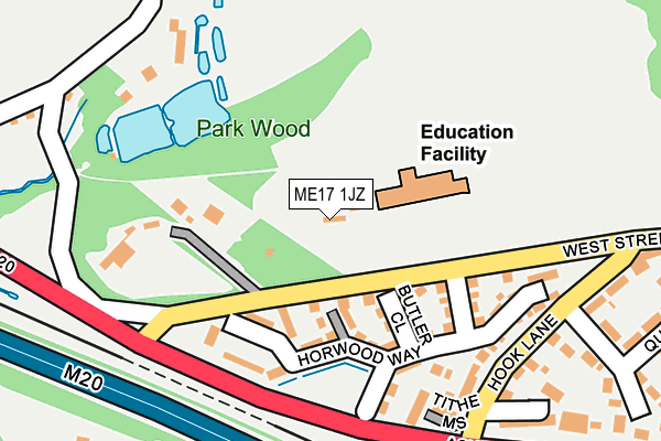 ME17 1JZ map - OS OpenMap – Local (Ordnance Survey)