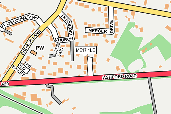 ME17 1LE map - OS OpenMap – Local (Ordnance Survey) ME17 1LE map - OS OpenMap – Local (Ordnance Survey)