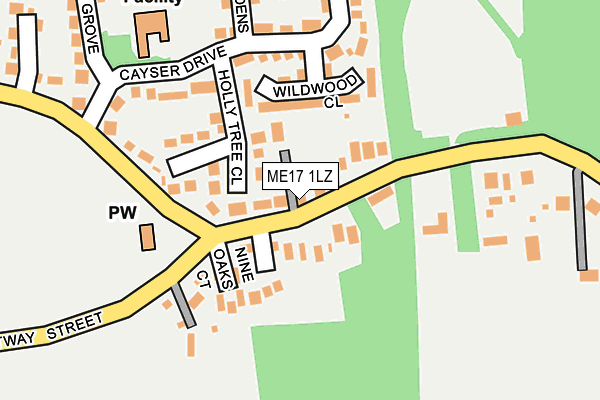 ME17 1LZ map - OS OpenMap – Local (Ordnance Survey) ME17 1LZ map - OS OpenMap – Local (Ordnance Survey)